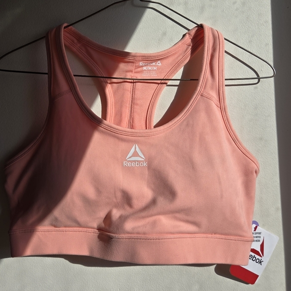 NWT Reebok Pink Sports Bra Womens Size M - Picture 1 of 7